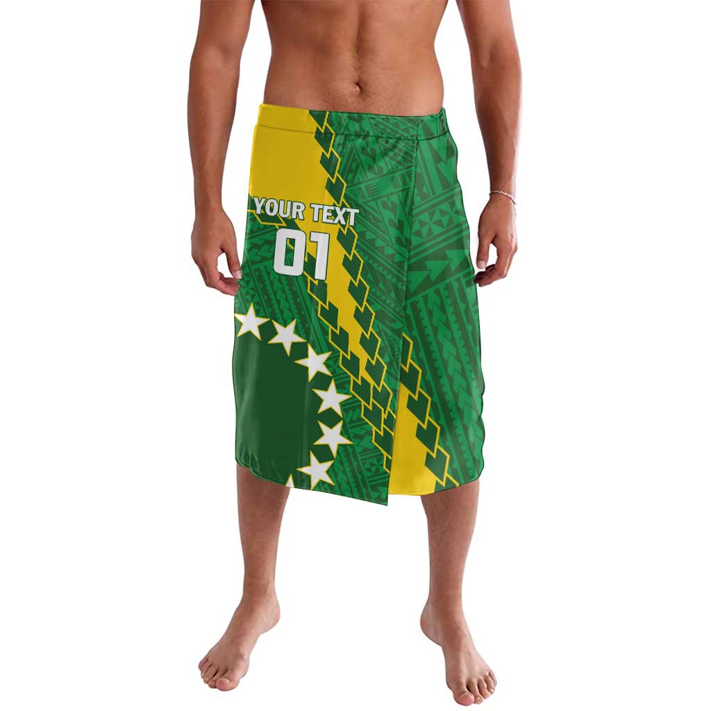 Custom Cook Islands Rugby Kukis Lavalava Circle Stars