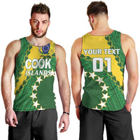 Custom Cook Islands Rugby Kukis Men Tank Top Circle Stars LT01 - Polynesian Pride