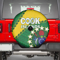 Cook Islands Rugby Kukis Spare Tire Cover Circle Stars LT01 - Polynesian Pride