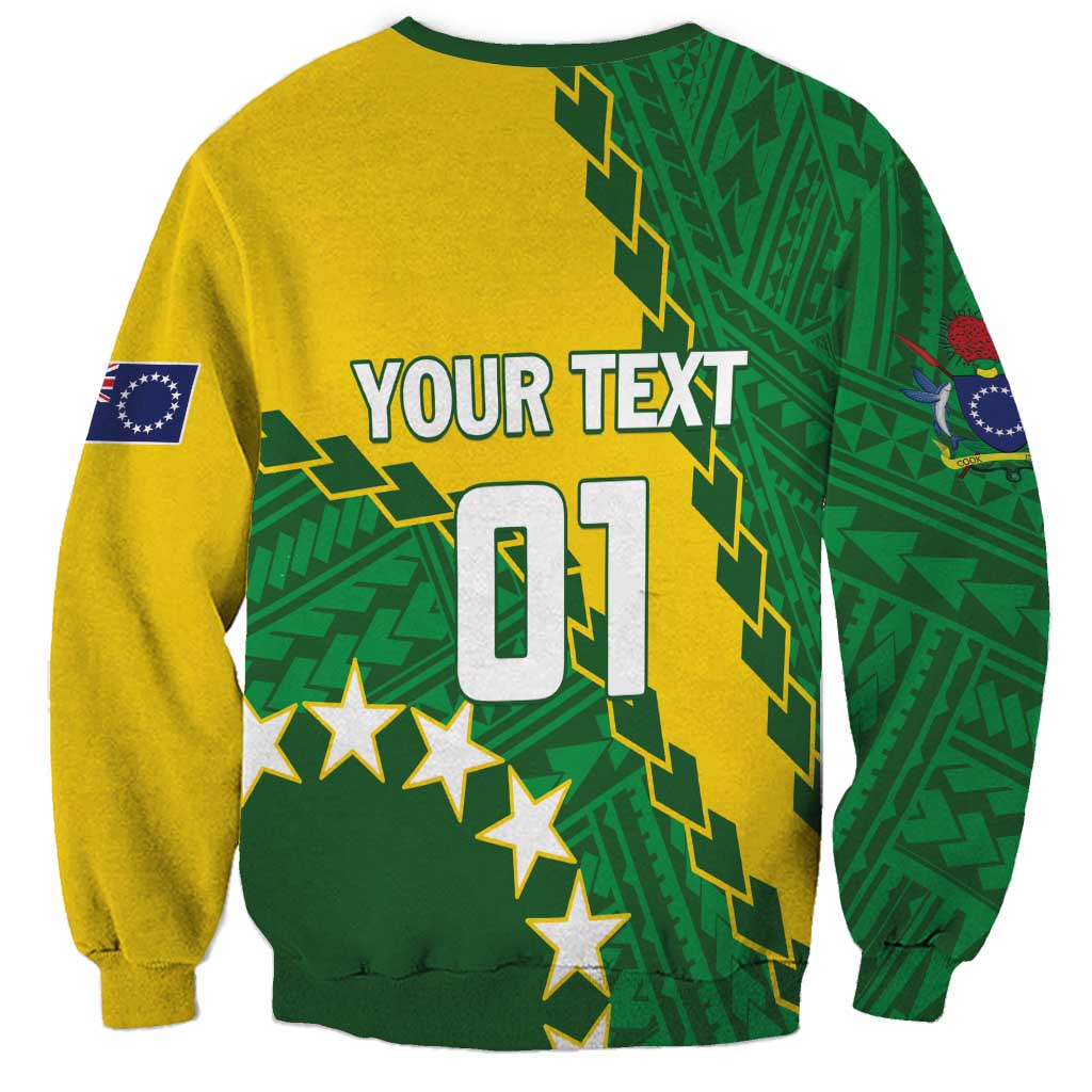 Custom Cook Islands Rugby Kukis Sweatshirt Circle Stars LT01 - Polynesian Pride