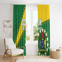 Cook Islands Rugby Kukis Window Curtain Circle Stars LT01 - Polynesian Pride