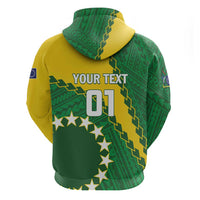 Custom Cook Islands Rugby Kukis Zip Hoodie Circle Stars LT01 - Polynesian Pride