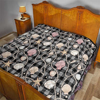 Hawaiian Ocean Seashells Quilt Black Palaka Pattern LT01 - Polynesian Pride