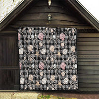 Hawaiian Ocean Seashells Quilt Black Palaka Pattern LT01 - Polynesian Pride