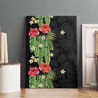 Hawaiian Hibiscus Plumeria Canvas Wall Art Tropical Leaves LT01 - Polynesian Pride
