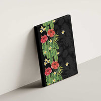 Hawaiian Hibiscus Plumeria Canvas Wall Art Tropical Leaves LT01 - Polynesian Pride