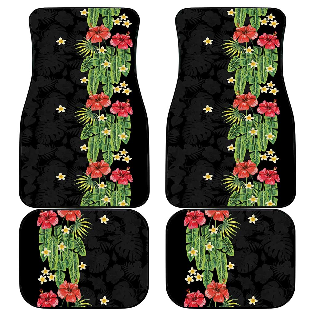 Hawaiian Hibiscus Plumeria Car Mats Tropical Leaves LT01 - Polynesian Pride