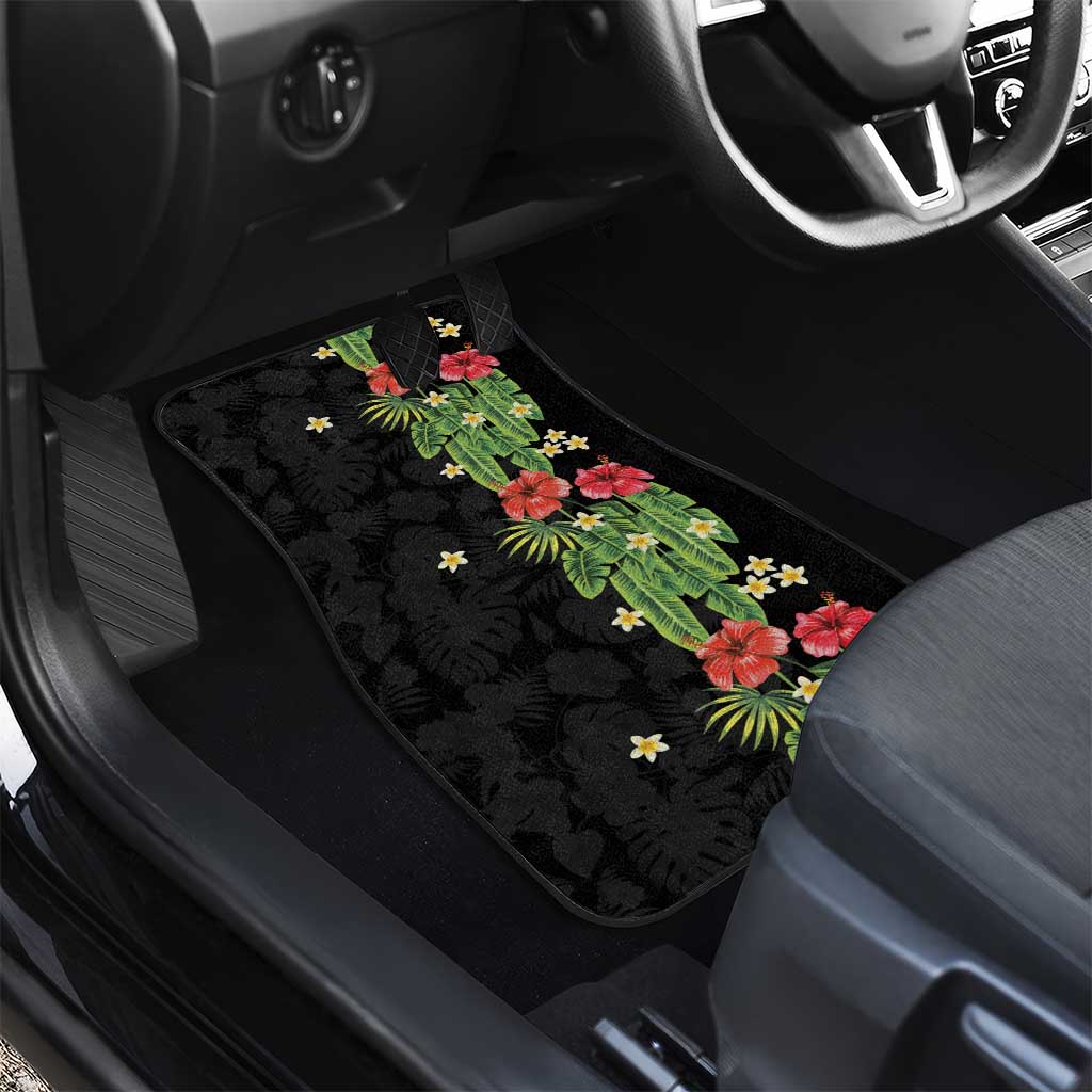 Hawaiian Hibiscus Plumeria Car Mats Tropical Leaves LT01 - Polynesian Pride