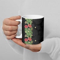 Hawaiian Hibiscus Plumeria Ceramic Mug Tropical Leaves LT01 - Polynesian Pride