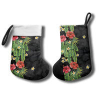 Hawaiian Hibiscus Plumeria Christmas Stocking Tropical Leaves LT01 - Polynesian Pride