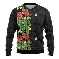 Hawaiian Hibiscus Plumeria Ugly Christmas Sweater Tropical Leaves LT01 - Polynesian Pride