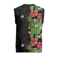 Hawaiian Hibiscus Plumeria Christmas Knitted V-Neck Vest Tropical Leaves LT01 - Polynesian Pride