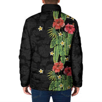 Hawaiian Hibiscus Plumeria Padded Jacket Tropical Leaves LT01 - Polynesian Pride