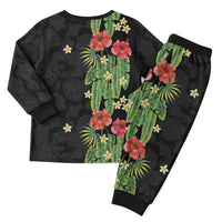 Hawaiian Hibiscus Plumeria Christmas Pajama Set Tropical Leaves LT01 - Polynesian Pride