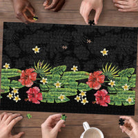 Hawaiian Hibiscus Plumeria Puzzle Tropical Leaves LT01 - Polynesian Pride