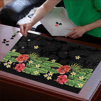 Hawaiian Hibiscus Plumeria Puzzle Tropical Leaves LT01 - Polynesian Pride