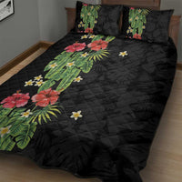 Hawaiian Hibiscus Plumeria Quilt Bed Set Tropical Leaves LT01 - Polynesian Pride