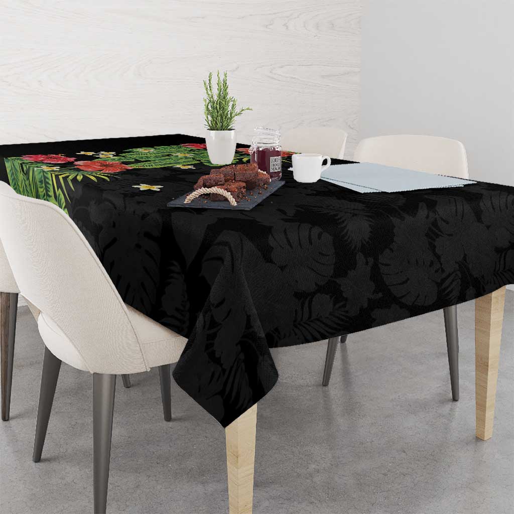 Hawaiian Hibiscus Plumeria Tablecloth Tropical Leaves LT01 - Polynesian Pride