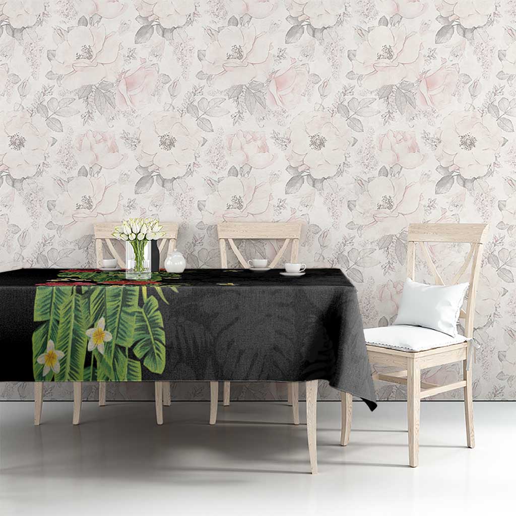 Hawaiian Hibiscus Plumeria Tablecloth Tropical Leaves LT01 - Polynesian Pride