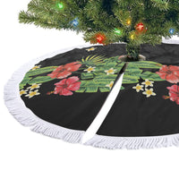 Hawaiian Hibiscus Plumeria Tree Skirt Tropical Leaves LT01 - Polynesian Pride