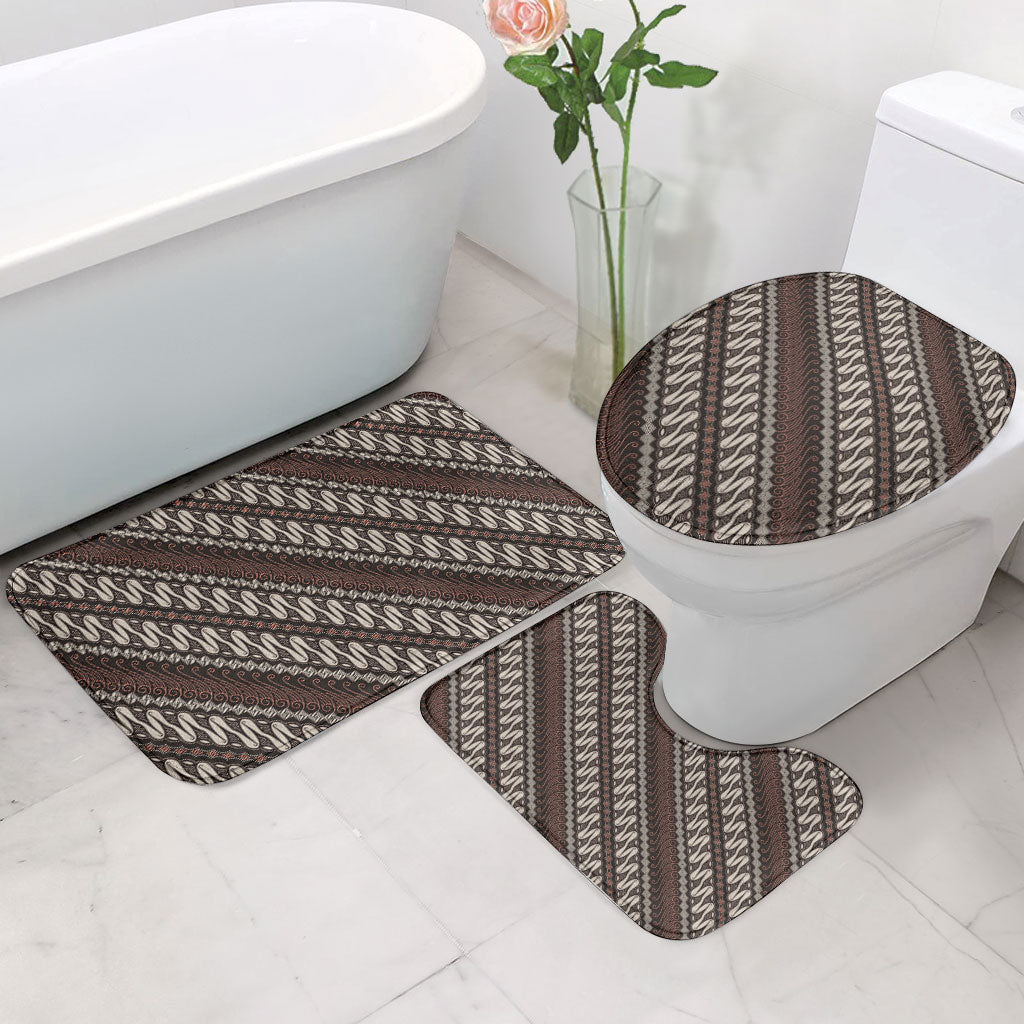 Yogyakarta Parang Batik Motifs Bathroom Set Indonesian Traditional Pattern LT01 - Polynesian Pride