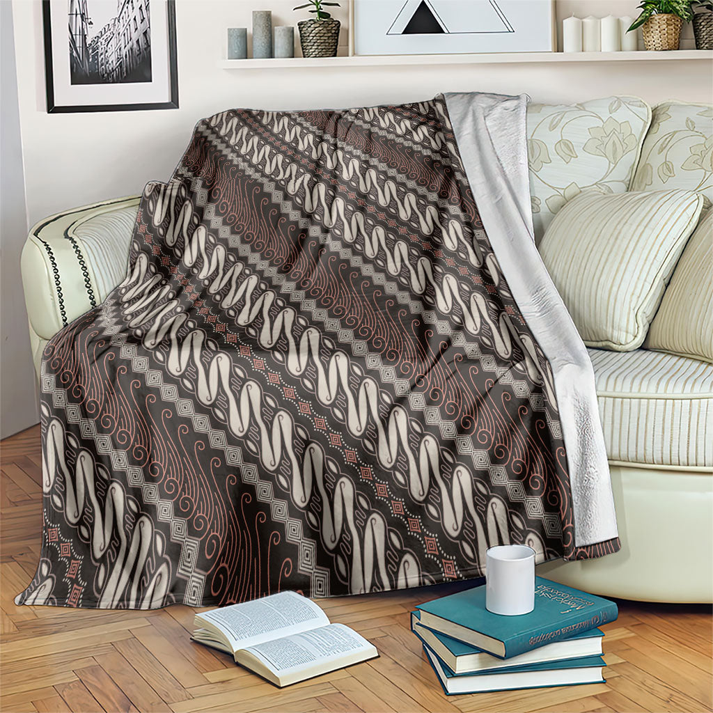 Yogyakarta Parang Batik Motifs Blanket Indonesian Traditional Pattern LT01 Brown - Polynesian Pride