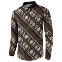 Yogyakarta Parang Batik Motifs Button Sweatshirt Indonesian Traditional Pattern LT01 - Polynesian Pride