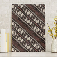 Yogyakarta Parang Batik Motifs Canvas Wall Art Indonesian Traditional Pattern LT01 Without Frame Brown - Polynesian Pride