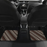 Yogyakarta Parang Batik Motifs Car Mats Indonesian Traditional Pattern LT01 Set 2pcs - Back Brown - Polynesian Pride