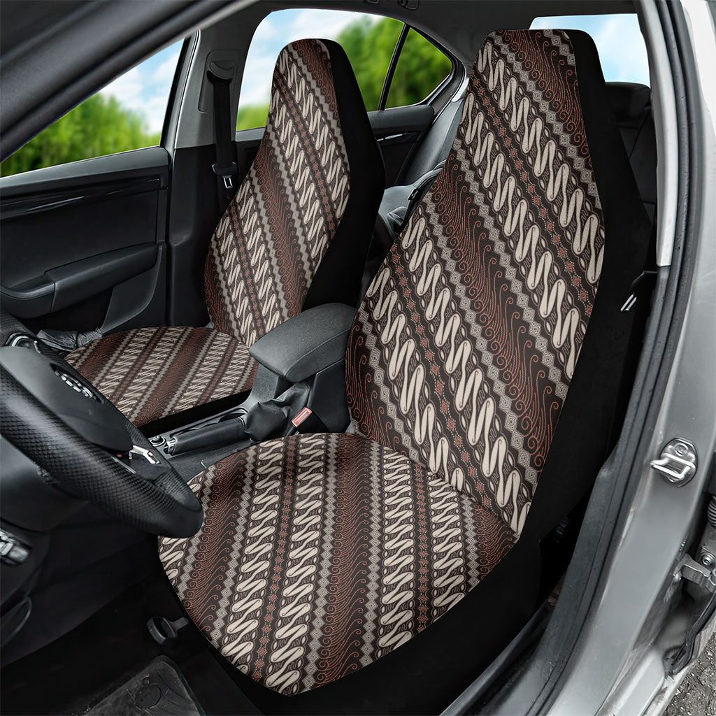 Yogyakarta Parang Batik Motifs Car Seat Cover Indonesian Traditional Pattern LT01 - Polynesian Pride