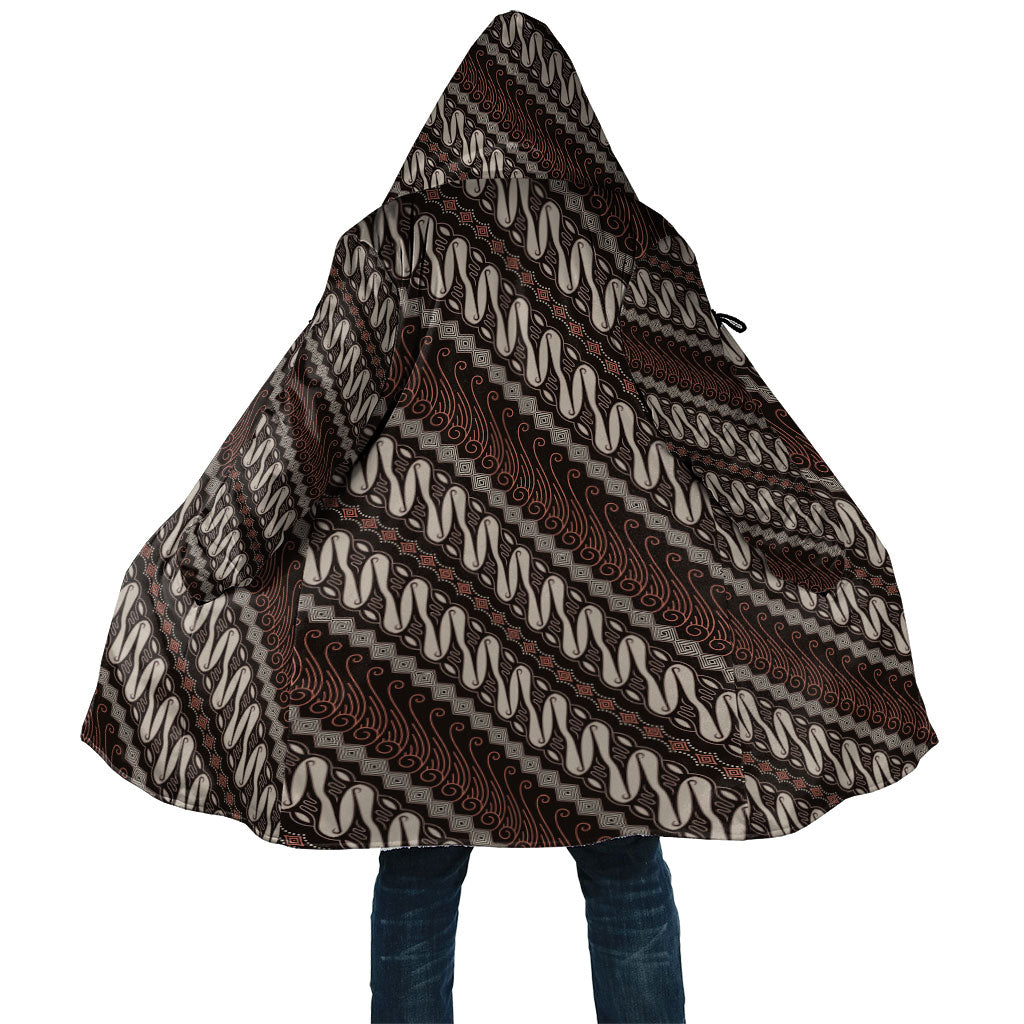 Yogyakarta Parang Batik Motifs Cloak Indonesian Traditional Pattern LT01 Unisex Brown - Polynesian Pride