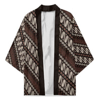 Yogyakarta Parang Batik Motifs Kimono Indonesian Traditional Pattern LT01 Unisex Brown - Polynesian Pride