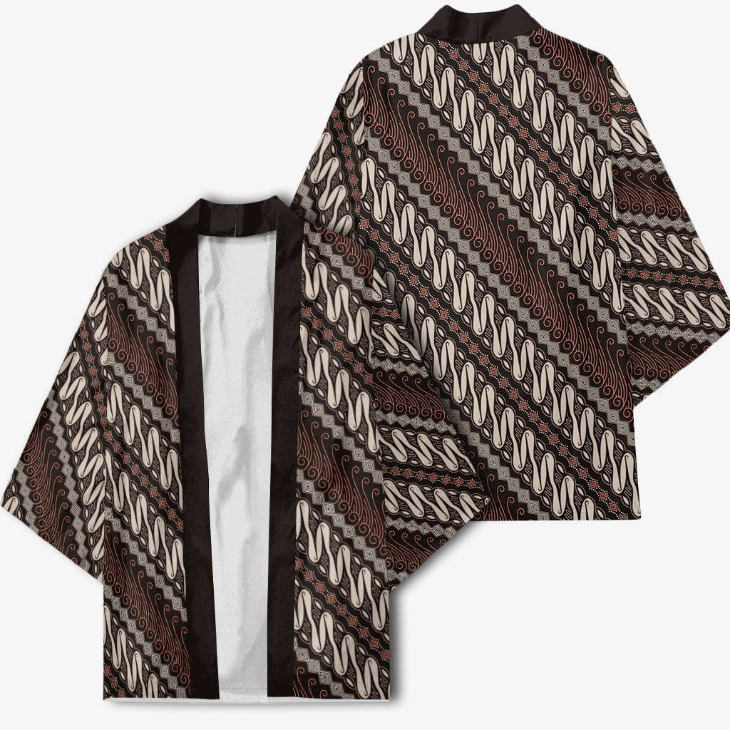 Yogyakarta Parang Batik Motifs Kimono Indonesian Traditional Pattern LT01 - Polynesian Pride
