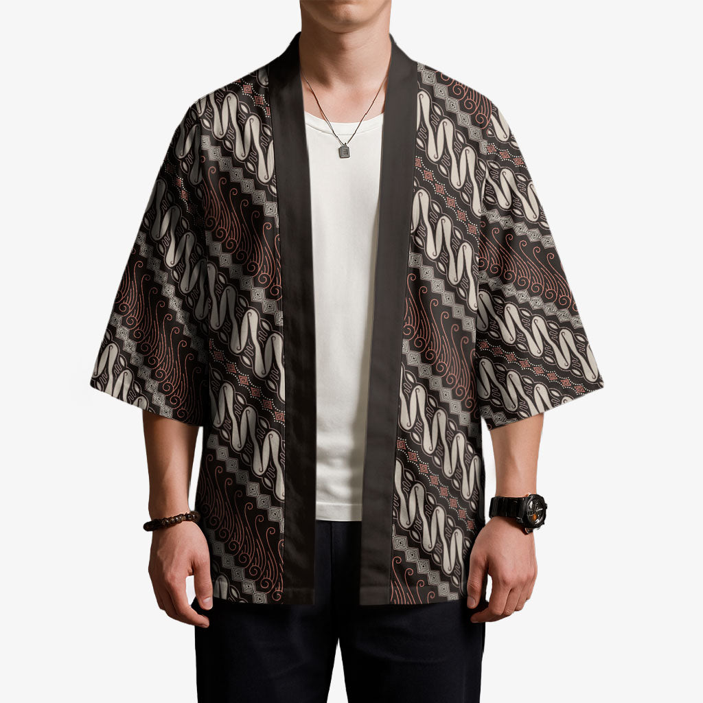 Yogyakarta Parang Batik Motifs Kimono Indonesian Traditional Pattern LT01 - Polynesian Pride