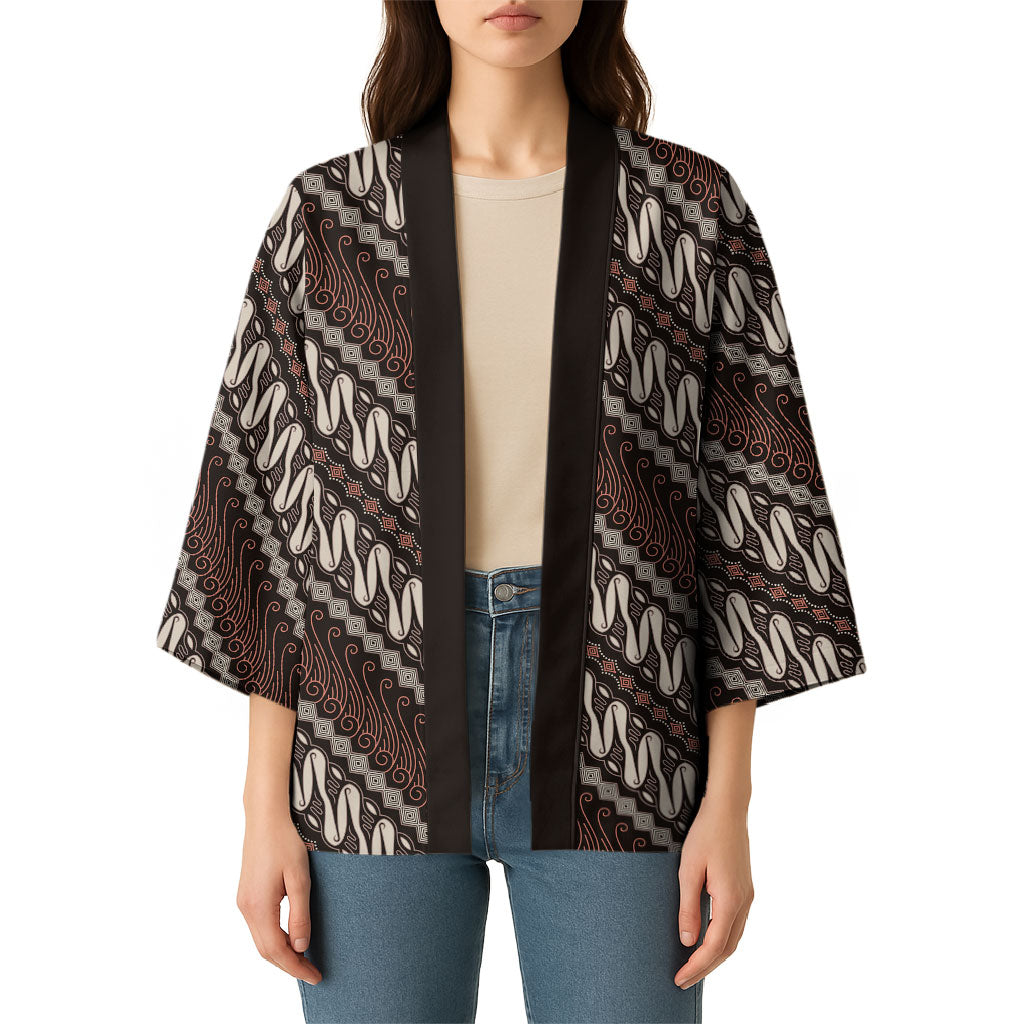 Yogyakarta Parang Batik Motifs Kimono Indonesian Traditional Pattern LT01 - Polynesian Pride