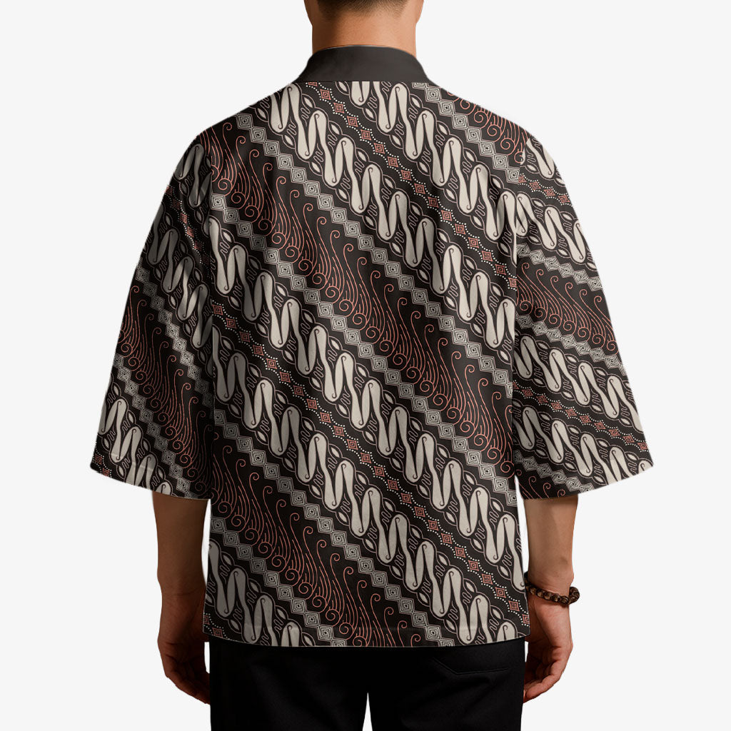 Yogyakarta Parang Batik Motifs Kimono Indonesian Traditional Pattern LT01 - Polynesian Pride