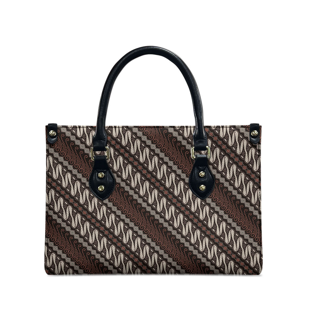 Yogyakarta Parang Batik Motifs Leather Bag Indonesian Traditional Pattern LT01 - Polynesian Pride