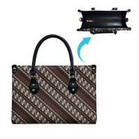 Yogyakarta Parang Batik Motifs Leather Bag Indonesian Traditional Pattern LT01 - Polynesian Pride