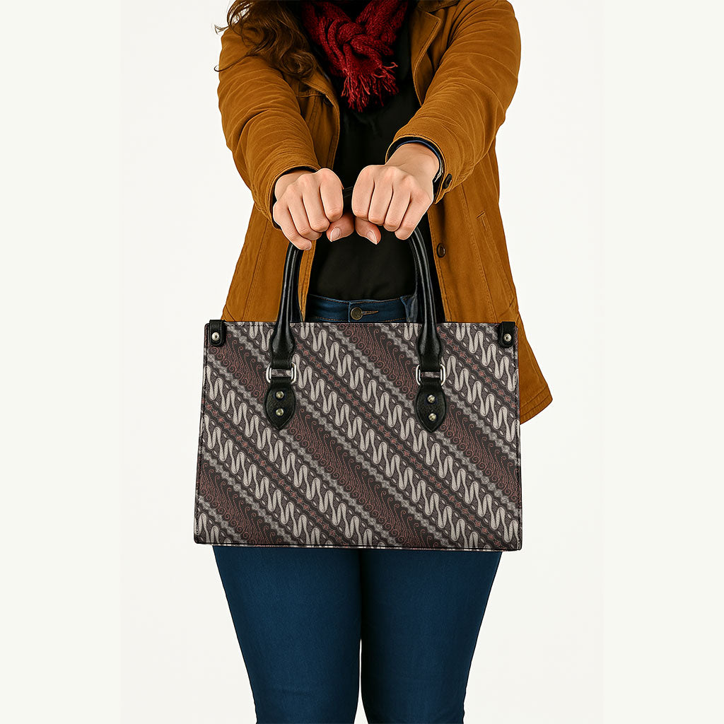 Yogyakarta Parang Batik Motifs Leather Bag Indonesian Traditional Pattern LT01 - Polynesian Pride