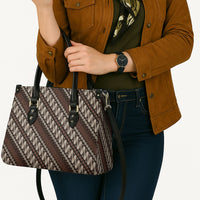 Yogyakarta Parang Batik Motifs Leather Bag Indonesian Traditional Pattern LT01 - Polynesian Pride