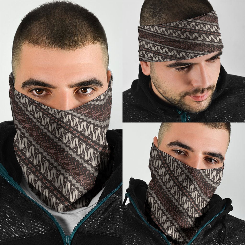 Yogyakarta Parang Batik Motifs Neck Gaiter Indonesian Traditional Pattern LT01 - Polynesian Pride
