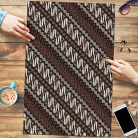 Yogyakarta Parang Batik Motifs Puzzle Indonesian Traditional Pattern LT01 Brown - Polynesian Pride