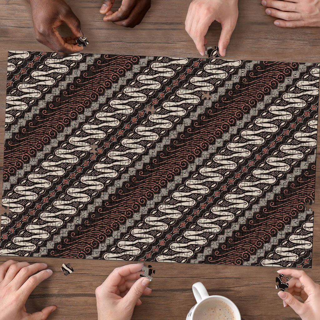 Yogyakarta Parang Batik Motifs Puzzle Indonesian Traditional Pattern LT01 - Polynesian Pride