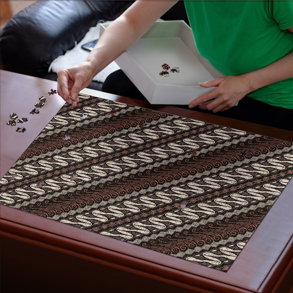Yogyakarta Parang Batik Motifs Puzzle Indonesian Traditional Pattern LT01 - Polynesian Pride