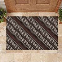 Yogyakarta Parang Batik Motifs Rubber Doormat Indonesian Traditional Pattern LT01 Brown - Polynesian Pride