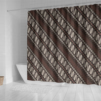 Yogyakarta Parang Batik Motifs Shower Curtain Indonesian Traditional Pattern LT01 - Polynesian Pride