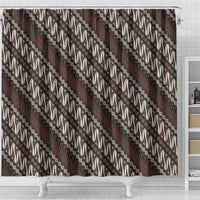 Yogyakarta Parang Batik Motifs Shower Curtain Indonesian Traditional Pattern LT01 - Polynesian Pride