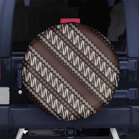 Yogyakarta Parang Batik Motifs Spare Tire Cover Indonesian Traditional Pattern LT01 No hole Brown - Polynesian Pride