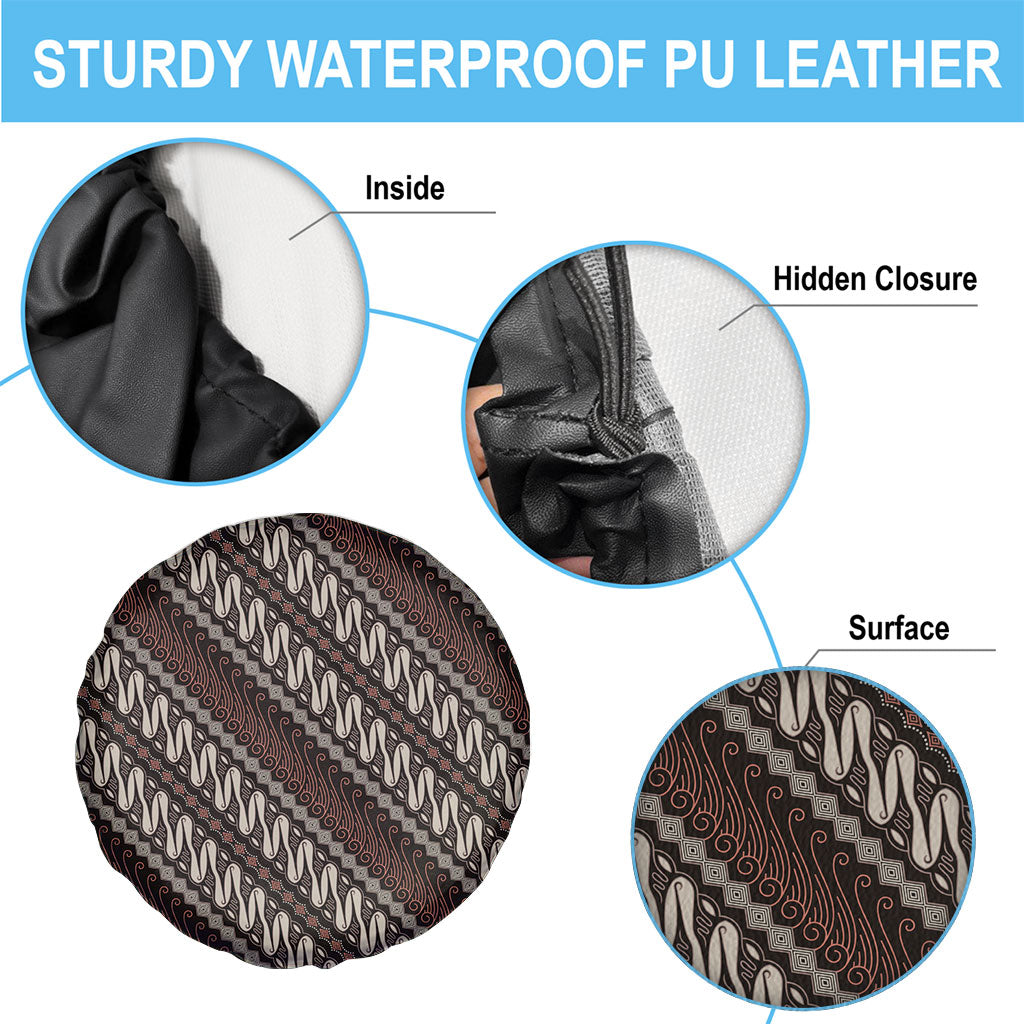 Yogyakarta Parang Batik Motifs Spare Tire Cover Indonesian Traditional Pattern LT01 - Polynesian Pride