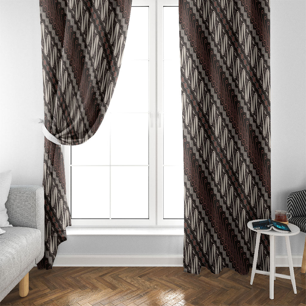 Yogyakarta Parang Batik Motifs Window Curtain Indonesian Traditional Pattern LT01 - Polynesian Pride